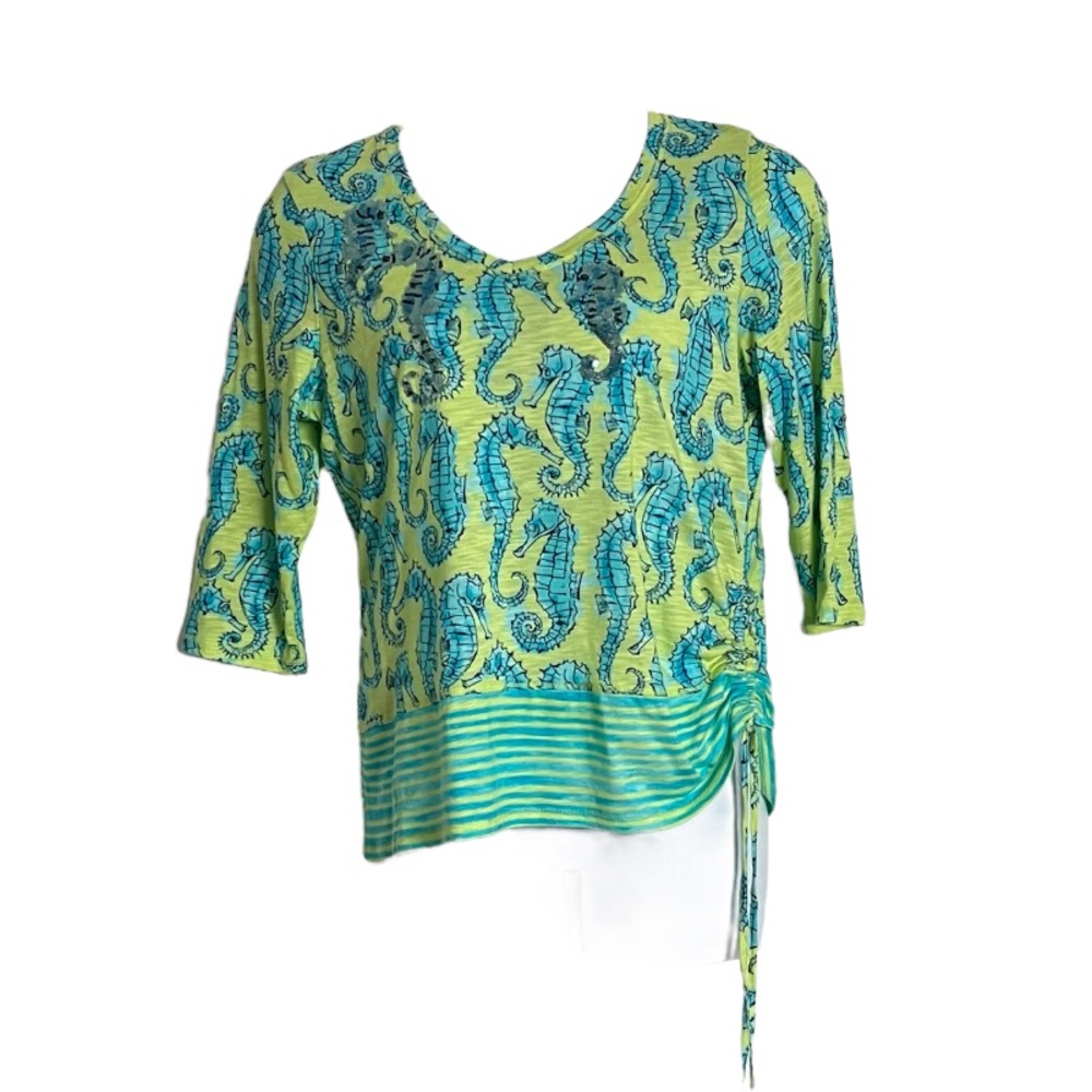 Onque Casual Seahorse Print Top BRAND NEW!